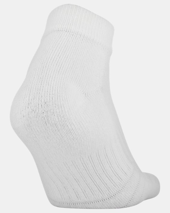 Unisex UA Training Cotton Low Cut 6-Pack Socks, White, pdpMainDesktop image number 3